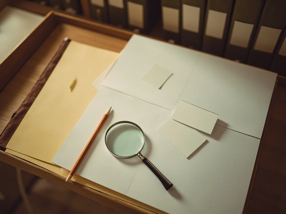 A notepad with a short list of verification steps and a pencil on a wooden desk